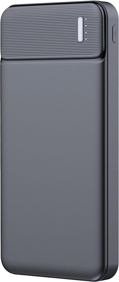 Powerbank 10000 mAh - 22.5W Snellader - 1x USB C input en output - 2x USB A output - 1x Micro USB input - USB A naar USB C kabel meegeleverd - Powerbank klein - Powerbank lichtgewicht - Zwart