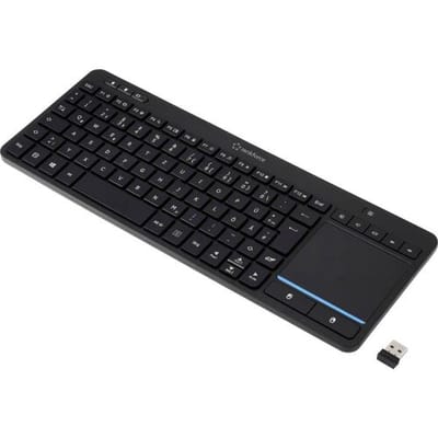 Renkforce RF-WLTKB-300 Toetsenbord Draadloos QWERTZ, Duits Zwart Geïntegreerd touchpad