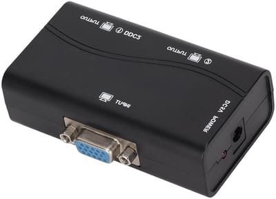 VGA Splitter - Videodistributeur HD - Beeld Delen - Verliesvrije Transmissie - 250 MHz - Zwart