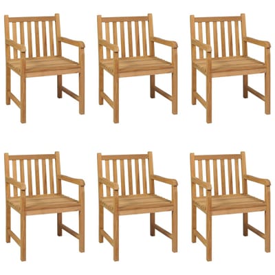 vidaXL - 7-delige - tuinset - 160x80 - cm - massief - teakhout