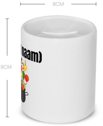 Akyol - pan met groenten Spaarpot - Kok - iemand die goed kan koken - met eigen naam - leuk cadeau voor iemand die chefkok is - cadeau - kado - 350 ML inhoud
