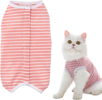 Honden- en Kattenherstelpak voor Chirurgisch Gebruik, Anti-Likken Bodysuit voor Postoperatieve Zorg (Roze, XS)