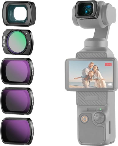ND Filter Set met 0.75x Groothoeklens en Circular Polarizer voor DJI Osmo Pocket 3 - Verbeter je Fotografie en Videokwaliteit met ND16, ND64 en ND256 Filters
