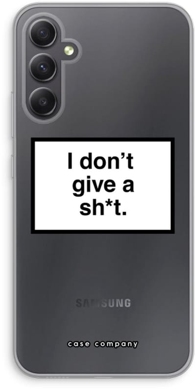 Case Company® - Hoesje geschikt voor Samsung Galaxy A34 hoesje - Don't give a shit - Soft Cover Telefoonhoesje - Bescherming aan alle Kanten en Schermrand