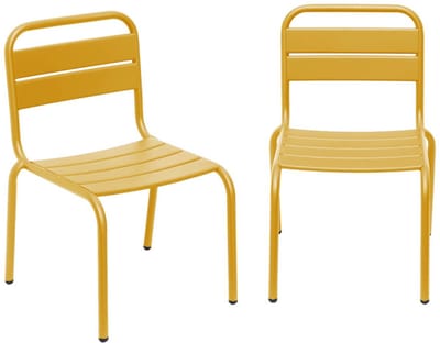sweeek - Set van 2 metalen kinderstoelen