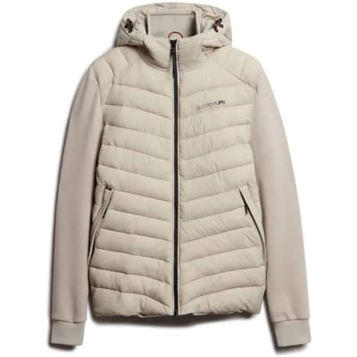 Superdry - Gewatteerde hybride Storm jas met capuchon - Heren - Hoodies
