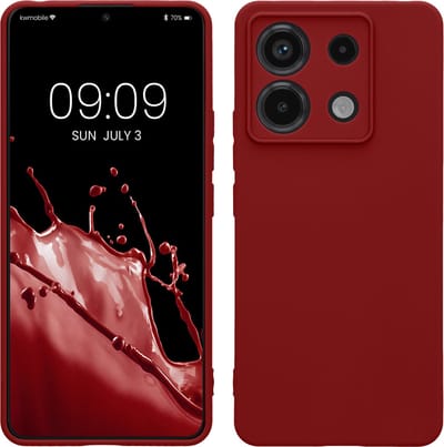 kwmobile telefoonhoesje geschikt voor Xiaomi Redmi Note 13 Pro 5G / Poco X6 5G - Hoesje voor smartphone - Precisie camera uitsnede - In rabarber rood