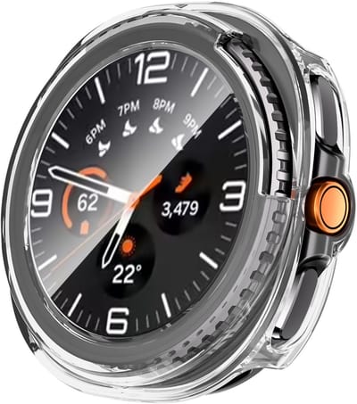 Stravo Screenprotector - Geschikt voor Samsung Galaxy Watch 8 classic - 46mm - Full Cover Hard Case / Beschermend Hoesje - Transparent - Samsung Galaxy Watch 8 classic 46mm screenprotectors