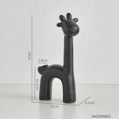 Schattige Keramische Hertenvaas voor Gedroogde Bloemen Woondecoratie Kantooraccessoires Schattige Tuindecoratie Dierlijke Bloemencontainer Cadeau gray