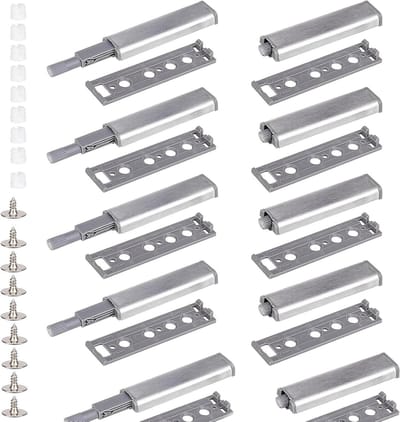 Set van 10 Duwopeners voor Deuren - Magnetische Sluiters voor Kastdeuren en Soft Close Mechanisme