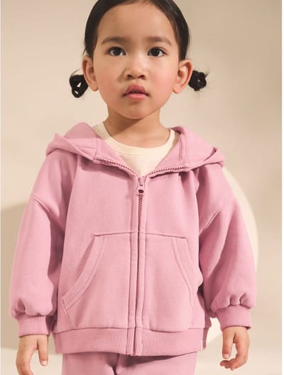 Next - Meisjes - Hoodie met doorlopende rits - Roze