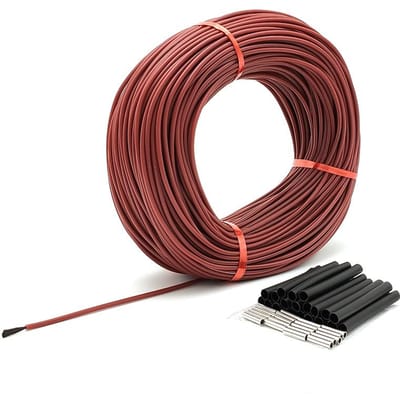 Ohm3mm 12K 33 Ohm Koolstofvezel Verwarming Draad 200 Celsius Hoge Temperatuur Ver Infrarood Silicium Rubber Warme Vloer 20m veelkleurig