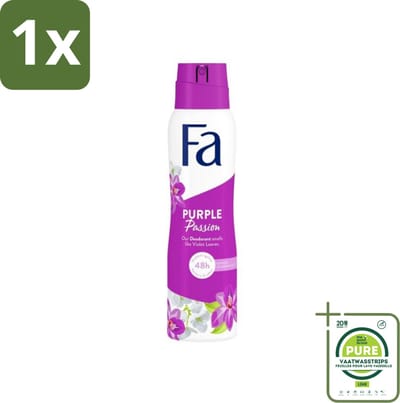 1 x Fa Deodorant Spray Violet Leaves Passion 150 ml - Deodorant - Anti-transpirant - Langdurige Bescherming - Violette Geur - Fa Purple Passion