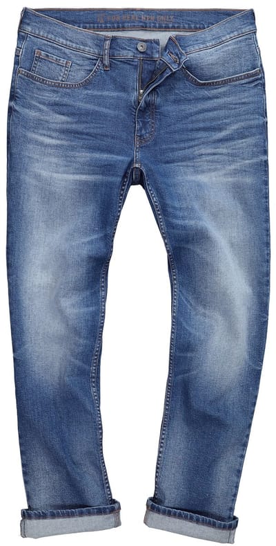 JP 1880 - Heren - Jeans FLEXNAMIC® denim Straight-Fit 5-pocket vintage look - Donkerblauw denim - Maat 70
