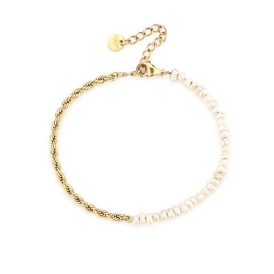 Bijoutheek Armband Parels Ketting Goud