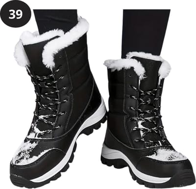 Nivard Snowboots - Sneeuwschoenen - Sneeuwboots - Dames - Wintersport - Ski - Skischoenen - Zwart - 39 - Hoog