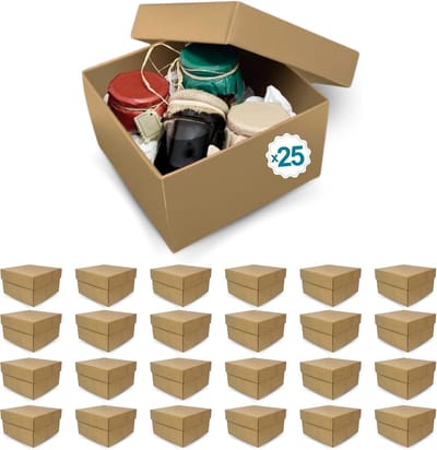 Gezellig Cadeaudozen - Verpakkingen Doosjes - Feestelijke Geschenkverpakking - Eenvoudig Te Monteren - 205 x 205 x 120 mm