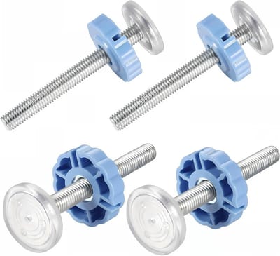 Set van 4 Duwschroeven, Klemmen, Draadstangen voor Traproosters, Kinderhekken en Huisdierhekken, M10 x 90 mm