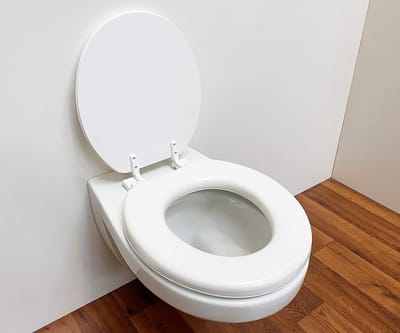 Toilet Seat with Soft Padding for Comfortable Sitting - White 43002