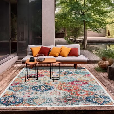 Buitentapijt - Terrastapijt - Buiten Leven - Waterdicht UV-bestendig - 60 x 90 cm - Nationale stijl
