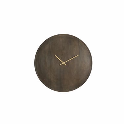 Light & Living Klok Veti - Donkerbruin - Ø56cm - Wandklok Modern