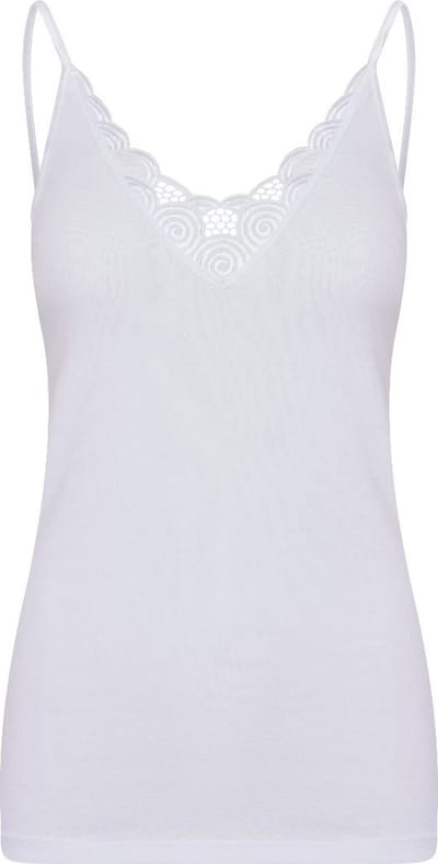 Dames hemdje spaghetti bandjes - Beatrix - Onderhemd - Singlet - 100% katoen - Wit / XL
