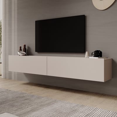 Meubella - Gelvio - TV-Meubel - Beige - 200x32x32 cm