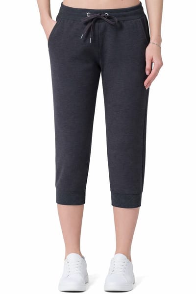 Smith & Solo Capri Broek Dames - korte Joggingbroek - Zomerbroeken - Antraciet - XS