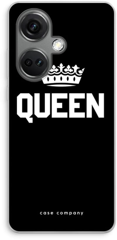 Case Company® - Hoesje geschikt voor OnePlus Nord CE 3 hoesje - Queen zwart - Soft Cover Telefoonhoesje - Bescherming aan alle Kanten en Schermrand