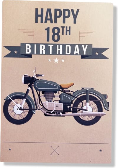 Hoera 18 Jaar! Luxe verjaardagskaart - 12x17cm - Gevouwen Wenskaart inclusief envelop - Leeftijdkaart