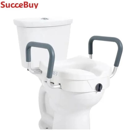 CYRO - Toiletverhoger - Toiletstoel - WC Verhoger - Verhoogde WC Bril - 136kg Belastbaar - met Armleuningen - voor Mobiliteitshulp