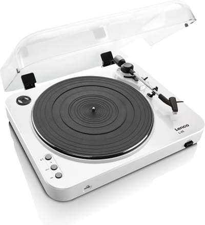 Lenco L-85 - turntable with digital recorder - Platenspeler Wit