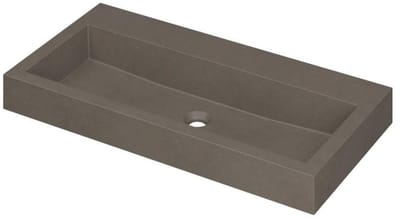INK Momento Wastafel Quartz Zonder Kraangat - 900x450x90 mm - Quartz Beton
