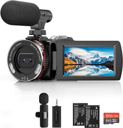 DailySupplies® Vlog Camera voor Beginners - Videocamera voor Kinderen en Volwassenen - Handycam - 4K Kwaliteit