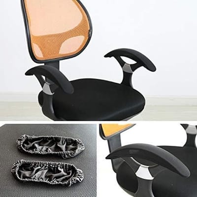 Verstelbare en Wasbare Armleuninghoezen voor Kantoorstoelen - Universele Bescherming en Comfort voor Armsteunen (Zwart)