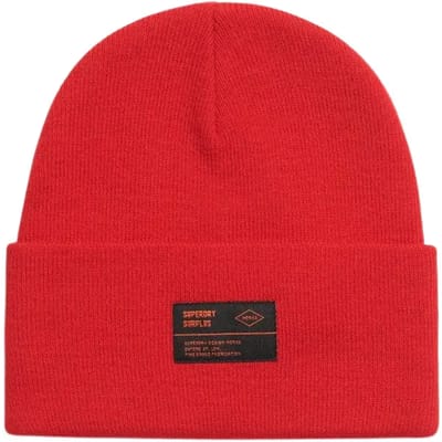 Superdry Surplus Gebreide Beanie Rood Grootte: 1SIZE