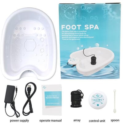 Détox Ion Spa pour les Pieds Masseur Bain Électrique Mini Bain de Pieds Nettoyer Détoxification Bain de Pieds Vibration Soin de Santé Arrays Aqua EU Plug