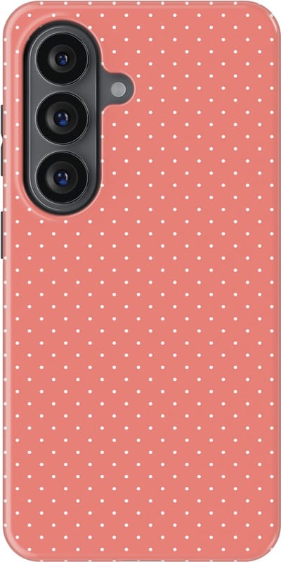 Micro Dots Tough Hoesje Samsung Galaxy S26 | Geschikt Voor Mag | Stippen Motief Backcover Samsung Galaxy S26 Soft Coral