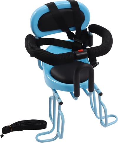 Kinder Fietsstoeltje Achter - Kinderzitje Fiets - Veilig Fietsen - U-vormige Valbeugel - 6M-6J - Blauw