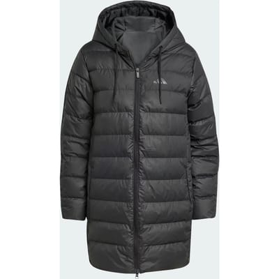 adidas Sportswear Essentials CLIMAWARM 3-Stripes Light Down Parka met Capuchon - Dames - Zwart