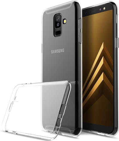 DrPhone Samsung A6 2018 TPU Hoesje - Transparant Ultra Dun Premium Soft-Gel Case - Official DrPhone Product