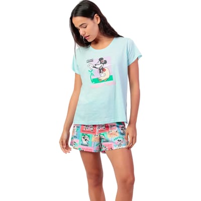 Pyjama's / nachthemden Admas Pyjamashort t-shirt Holiday Vibes Disney