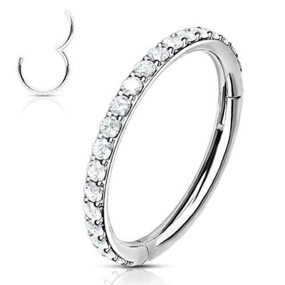 Piercing PVD high quality single CNC 1.2x10 - zilver - LMPiercings