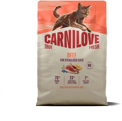 Carnilove True Fresh Cat Dry Beef for Sterilised Adult All Breeds 2 kg
