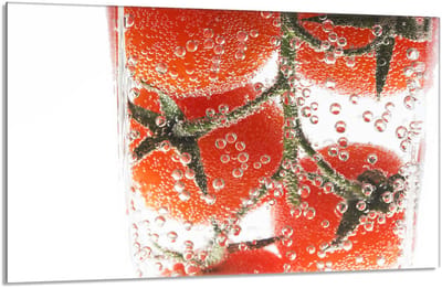 TMK ArtDeko Serie - Beschermplaat van Glasplaat - 80x52 cm - Pomidor - Hittebestendig
