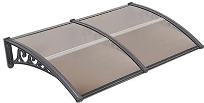 Luifel Polycarbonaat - Bescherming tegen Regen en UV voor Terras en Raam (100 x 200 cm, Bruin)