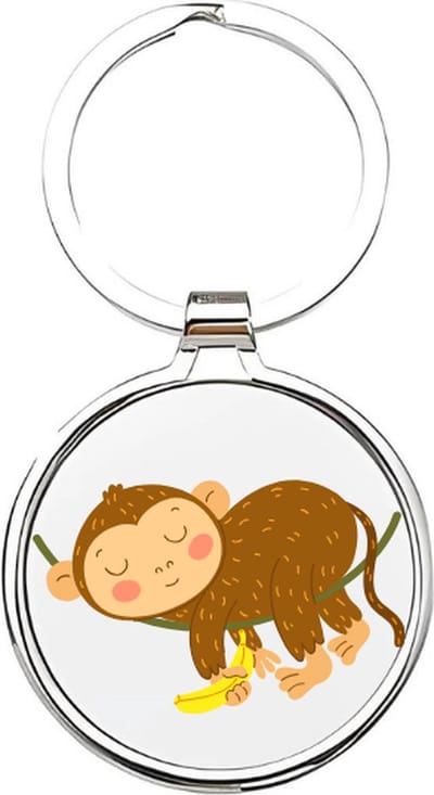Akyol - Apen Sleutelhanger - aap - Dierenliefhebbers - Monkey - sleutelhanger van een aap - chimpansee - gorilla - jungle - cadeau voor dierenliefhebbers - aapje - maki - dierentuin - dieren - dierentuindieren - 4 x 7,5 CM