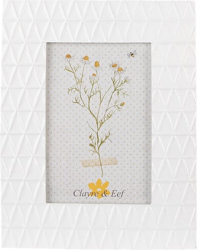 Clayre & Eef Fotolijst 10x15 cm Wit Polyresin