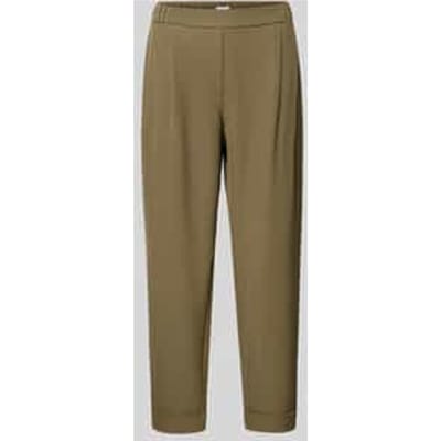 Tapered fit stoffen broek met bandplooien