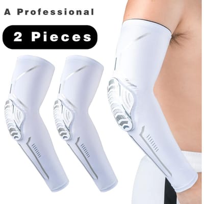 2 STUKS Basketbal Elleboogbeschermers Compressie Volleybal Mouwen Beschermer Fitness Gear Fitness Activiteiten Training Ondersteuning Braces Praktisch Gebruik M